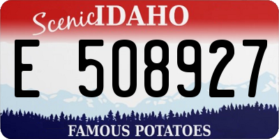 ID license plate E508927