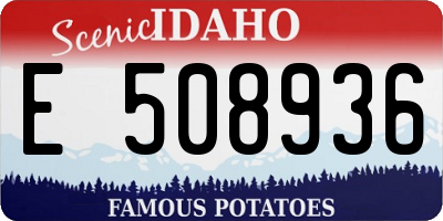 ID license plate E508936