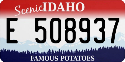 ID license plate E508937