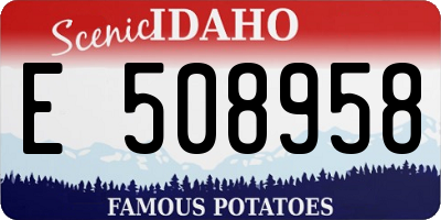 ID license plate E508958