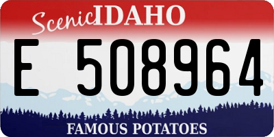 ID license plate E508964