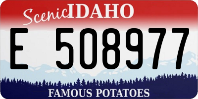 ID license plate E508977
