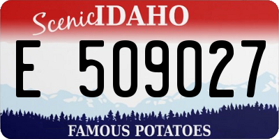ID license plate E509027