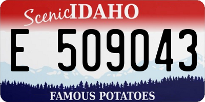 ID license plate E509043
