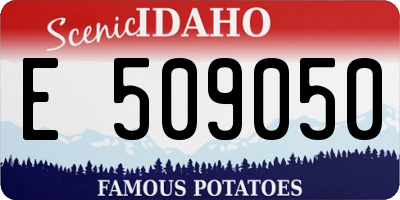 ID license plate E509050