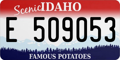 ID license plate E509053