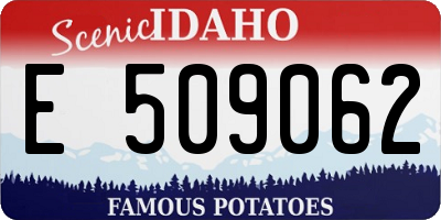 ID license plate E509062