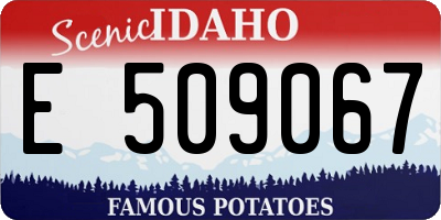 ID license plate E509067