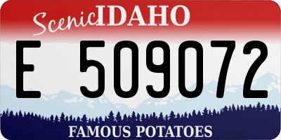 ID license plate E509072