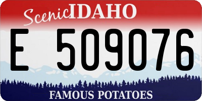 ID license plate E509076