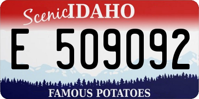 ID license plate E509092