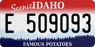 ID license plate E509093