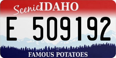 ID license plate E509192