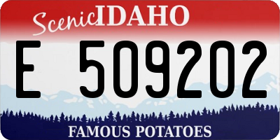 ID license plate E509202