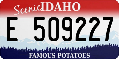 ID license plate E509227