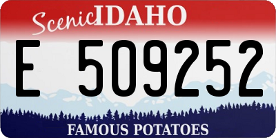 ID license plate E509252