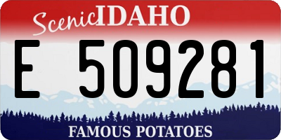 ID license plate E509281