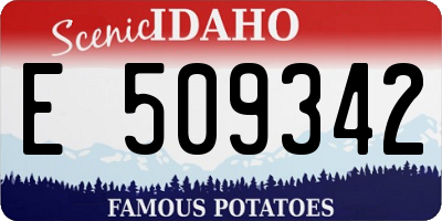 ID license plate E509342