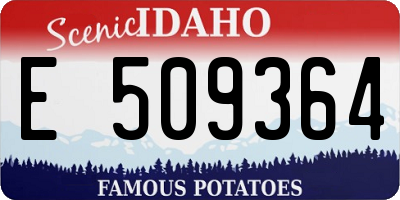 ID license plate E509364