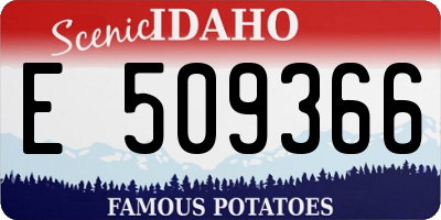 ID license plate E509366