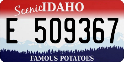 ID license plate E509367