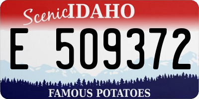 ID license plate E509372
