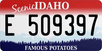 ID license plate E509397
