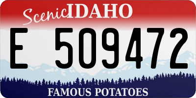 ID license plate E509472