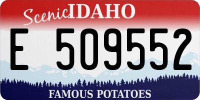 ID license plate E509552