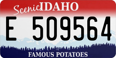 ID license plate E509564