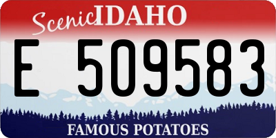 ID license plate E509583