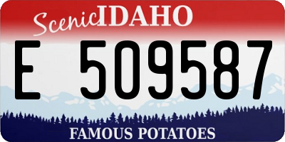 ID license plate E509587