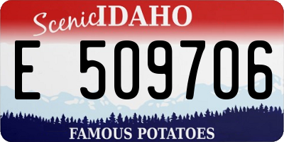 ID license plate E509706