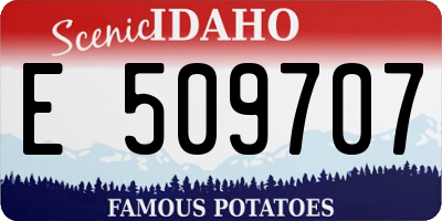ID license plate E509707
