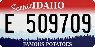 ID license plate E509709