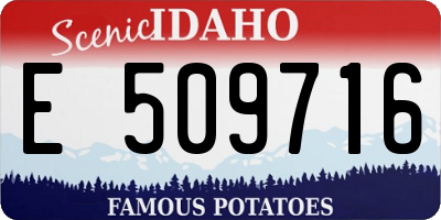 ID license plate E509716