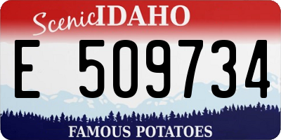 ID license plate E509734