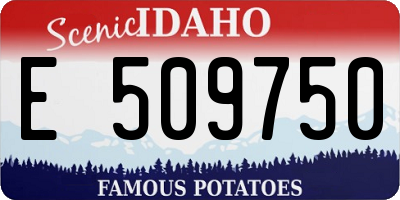 ID license plate E509750