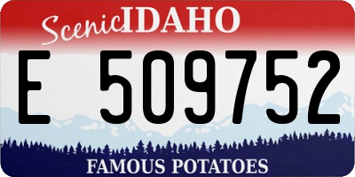 ID license plate E509752