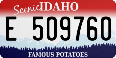 ID license plate E509760
