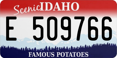 ID license plate E509766