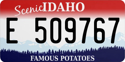 ID license plate E509767