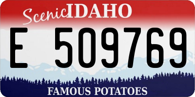 ID license plate E509769