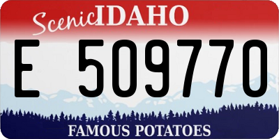 ID license plate E509770