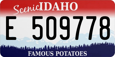 ID license plate E509778