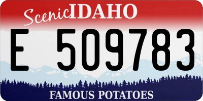 ID license plate E509783