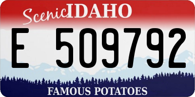ID license plate E509792