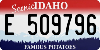 ID license plate E509796