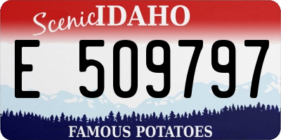 ID license plate E509797