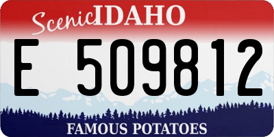 ID license plate E509812